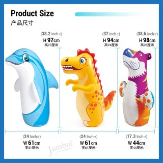 Intex Inflatable Tumbler 3D Roly Poly Animals Bouncer