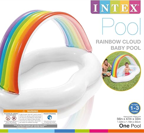 INTEX Rainbow Cloud Baby Pool 142 x 119 x 84cm