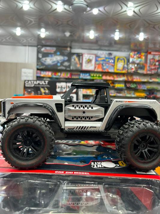 1:14 Hobby Grade RC Monster Truck 4x4 Off-Road Car – 40 km/hr High Speed, Nylon-Metal Body with LED Light Bar & Hydraulic Suspension