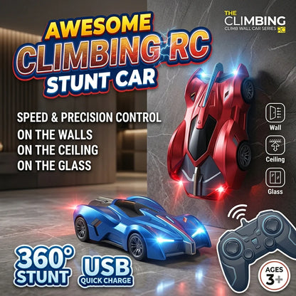 360° Stunts Remote Control Climbing Stunt Car Drives on Walls, Ceiling & Glass