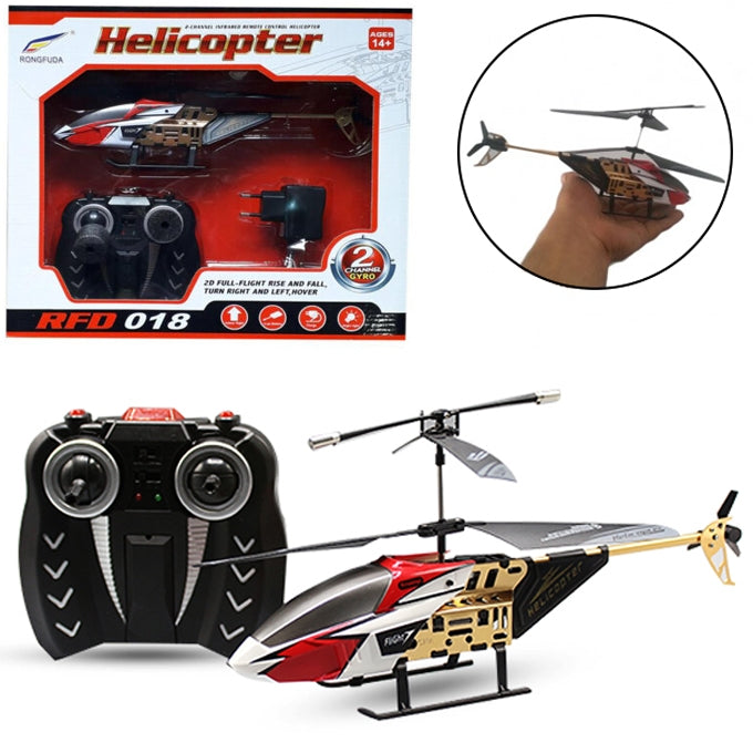 Remote Control Helicopter RFD-018 – 2 Channel Rechargeable Toy For Kids – Multi Color
