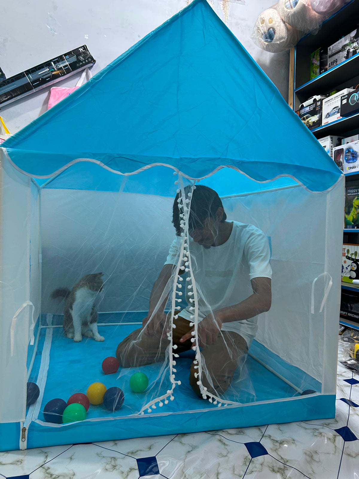 Kids Indoor Game Tent Playhouse – Foldable Kids Play Tent with Carry Bag