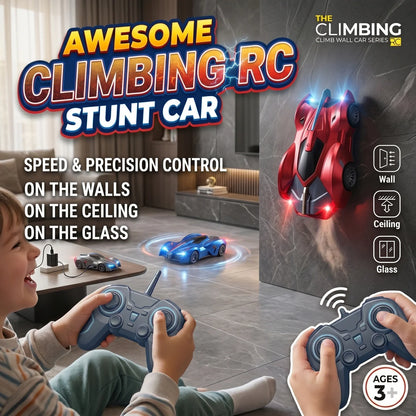 360° Stunts Remote Control Climbing Stunt Car Drives on Walls, Ceiling & Glass