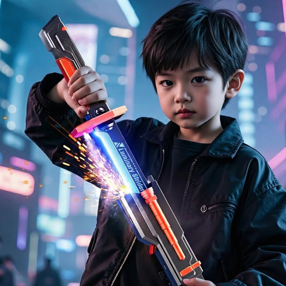 Kids Multi-Color Battle Laser Sword With Smoke Small Size