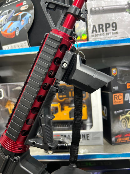 Electric M4A1 Gel Blaster Gun With Smoke Muffler - Red