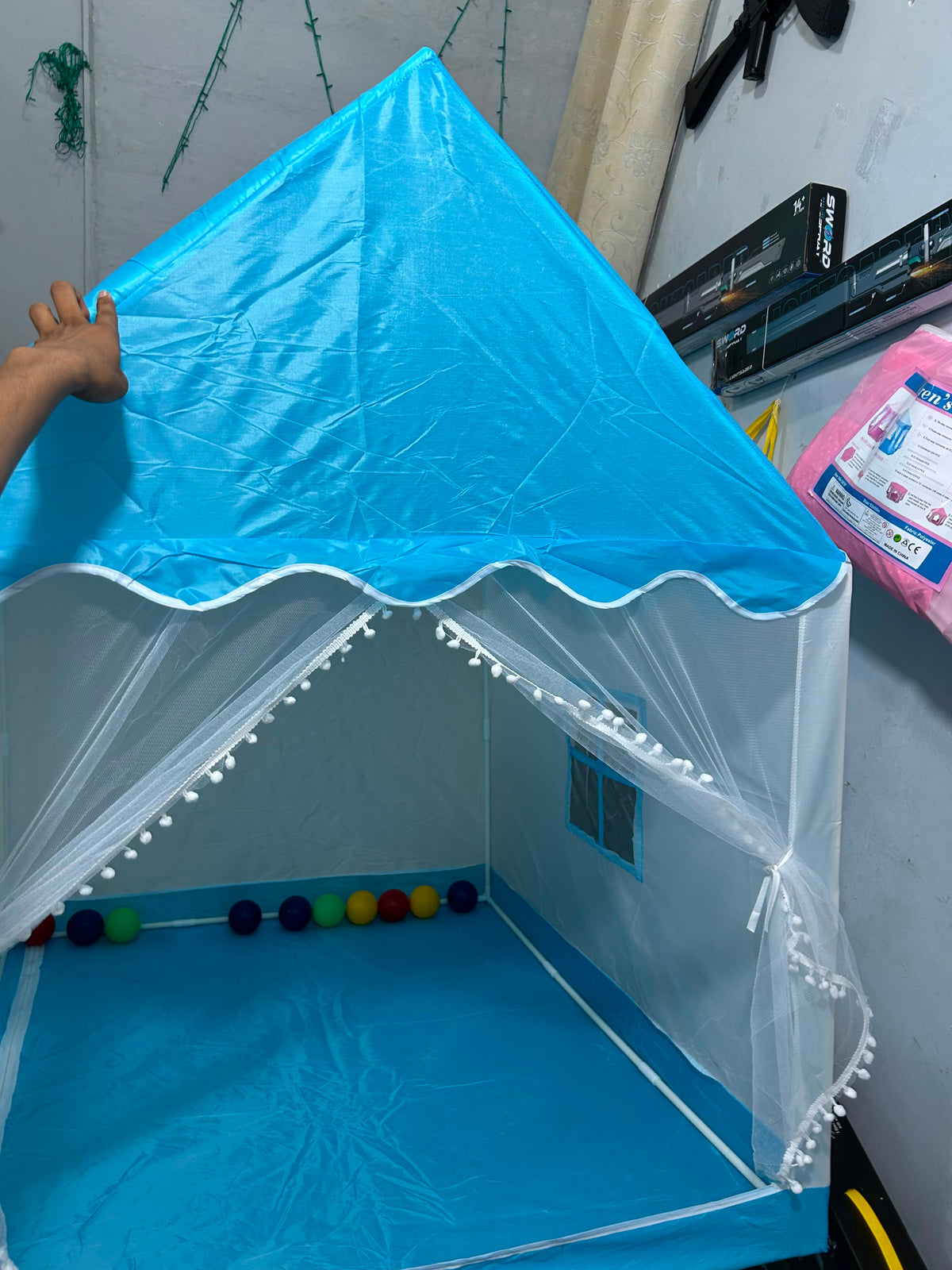 Kids Indoor Game Tent Playhouse – Foldable Kids Play Tent with Carry Bag