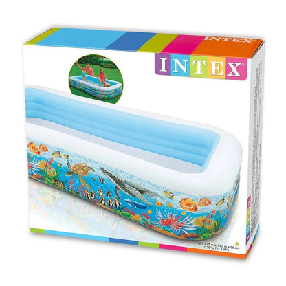 INTEX Swim Center Tropical Reef Family Pool 10 Feet (120" x 72" x 22")