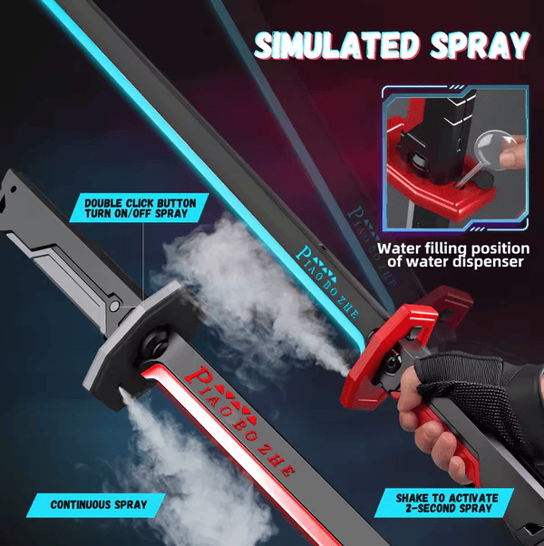 Kids Multi-Color Battle Laser Sword With Smoke Big Size