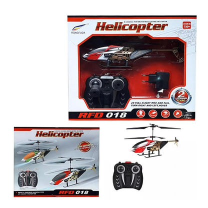 Remote Control Helicopter RFD-018 – 2 Channel Rechargeable Toy For Kids – Multi Color