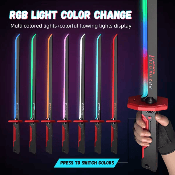 Kids Multi-Color Battle Laser Sword With Smoke Big Size