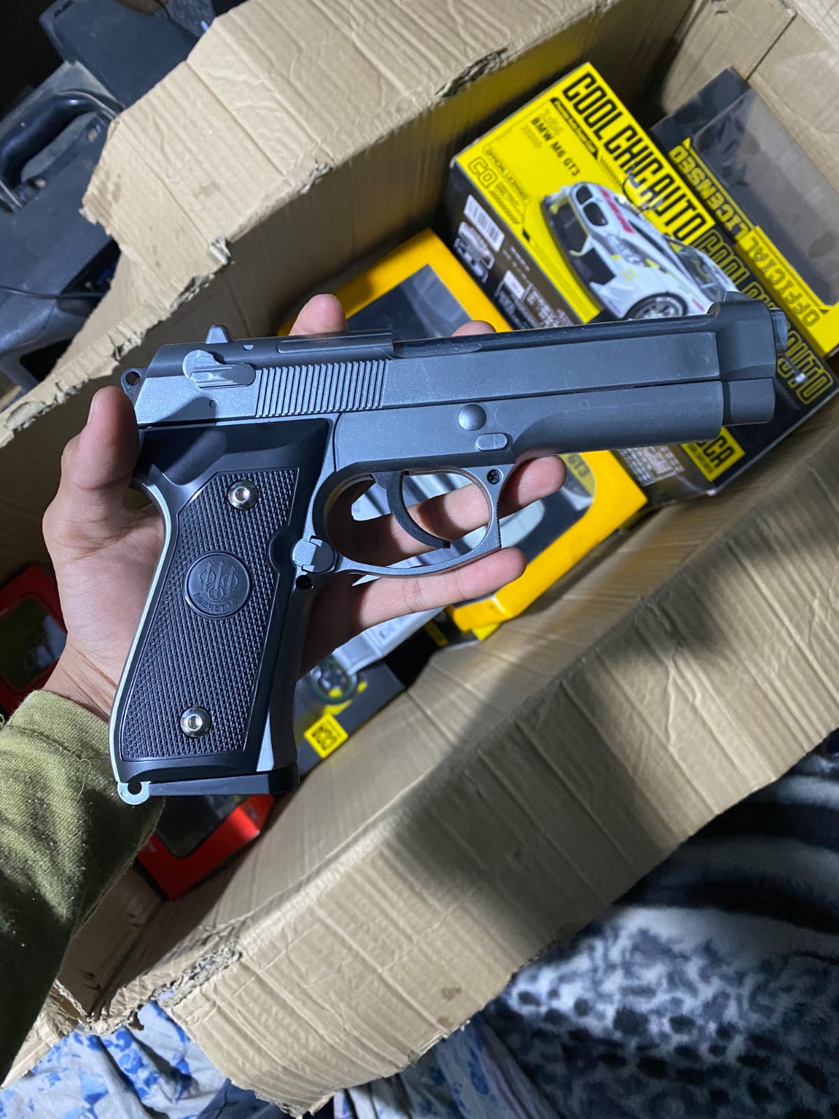 Metal Toy Gun Beretta with 0.5 kg weight made in Italy
