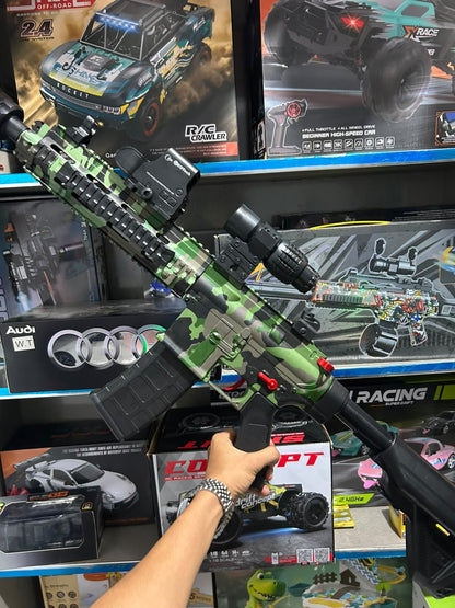 1:1 Electric M416 Gel Blaster Rifle With Light Smoke Silencer (Fogi Colour)
