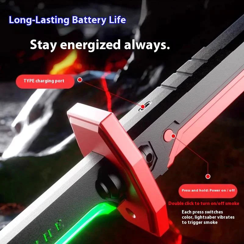 Kids Multi-Color Battle Laser Sword With Smoke Small Size
