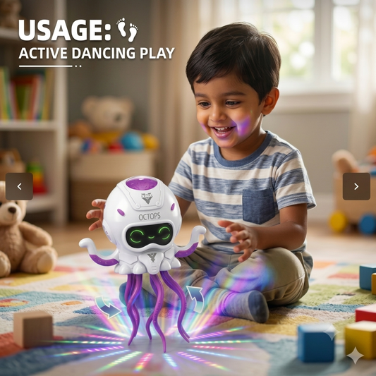 Dynamic Mechanical Dancing Octupus Toys With Light And Sound