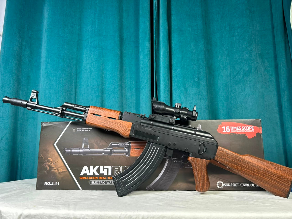 Experience High-Powered Tactical Fun with the Classic AK-47 Electric Gel Blaster!