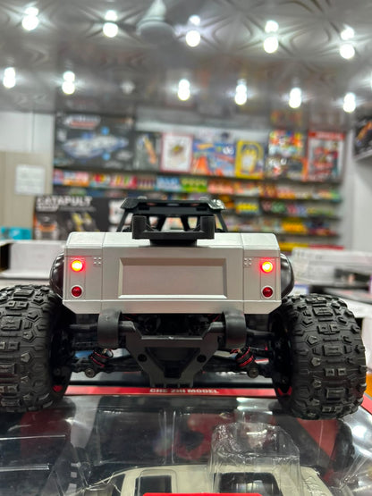 1:14 Hobby Grade RC Monster Truck 4x4 Off-Road Car – 40 km/hr High Speed, Nylon-Metal Body with LED Light Bar & Hydraulic Suspension