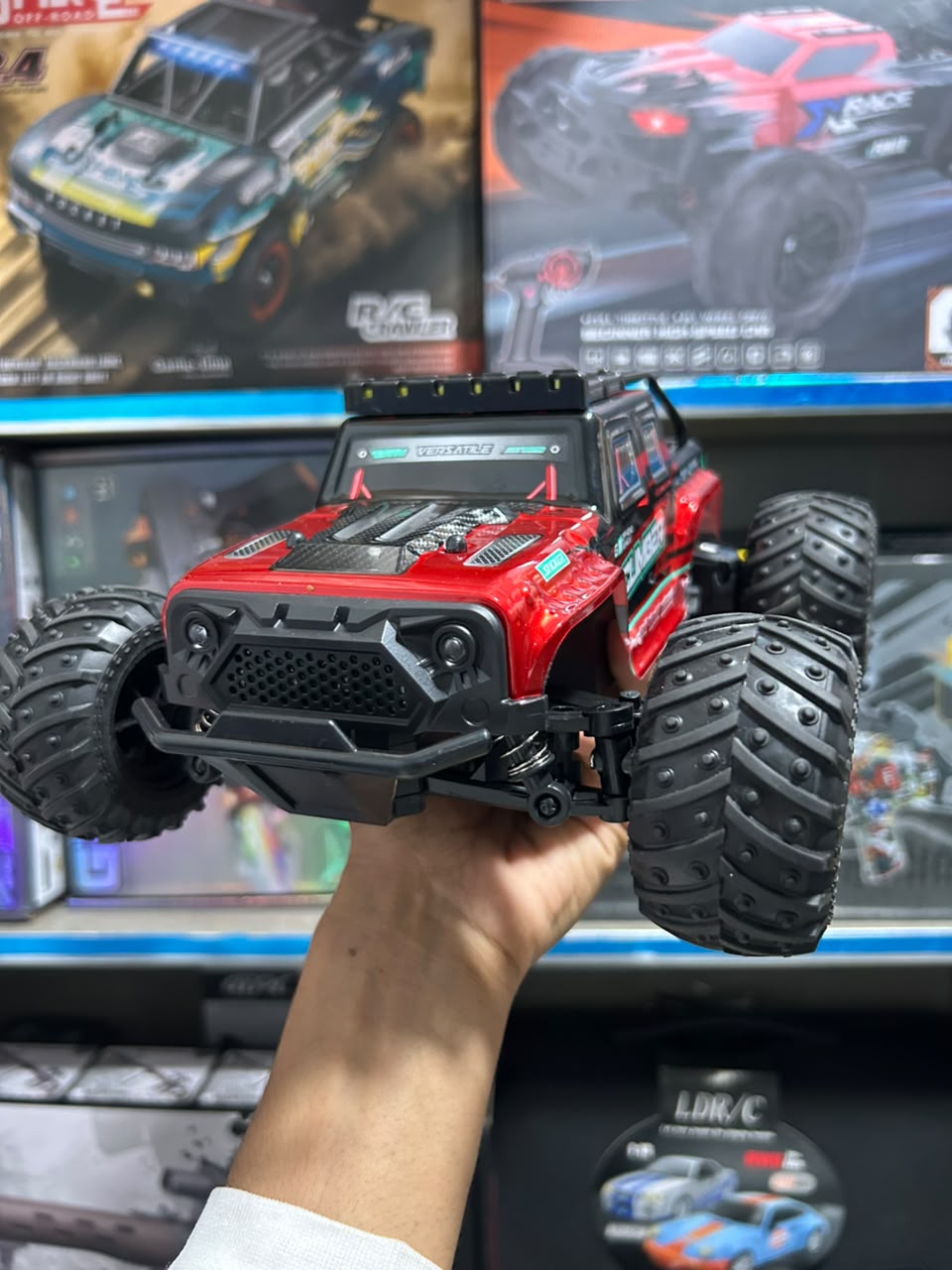 RC Off-Road Jeep – 2WD High Speed Monster Truck with All-Terrain Tires (Red)