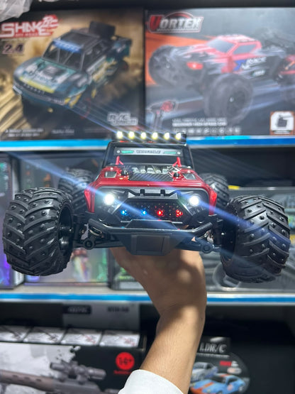 RC Off-Road Jeep – 2WD High Speed Monster Truck with All-Terrain Tires (Red)