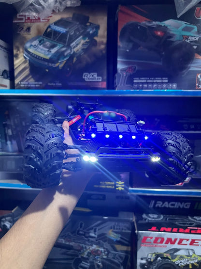 1:14 Hobby Grade RC Monster Truck 4x4 Off-Road Car – 50 km/hr High Speed with Alloy Chassis & Hydraulic Suspension Green