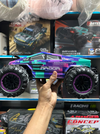 1:14 Hobby Grade RC Monster Truck 4x4 Off-Road Car – 50 km/hr High Speed with Alloy Chassis & Hydraulic Suspension Purple