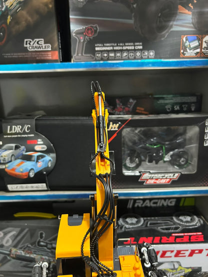 RC Excavator Truck Nylon Metal – 15 Channel Remote Control Construction Toy with Rechargeable Battery