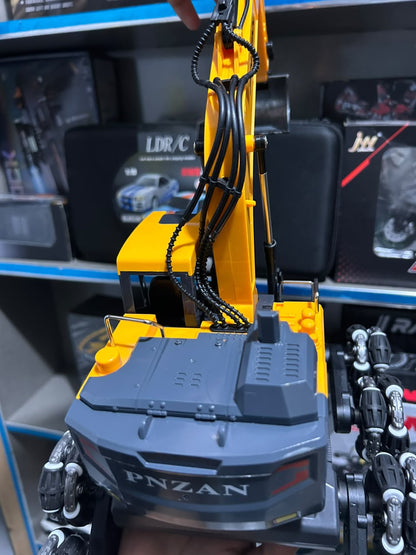 RC Excavator Truck Nylon Metal – 15 Channel Remote Control Construction Toy with Rechargeable Battery