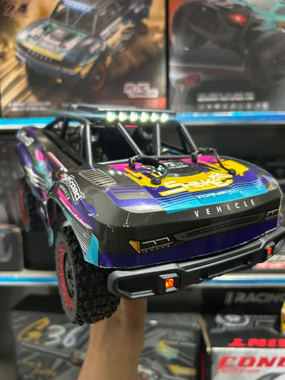 1:14 Hobby Grade RC Short Course Off-Road Truck – 60 km/hr High Speed with LED Light Bar & Digital Proportional Remote