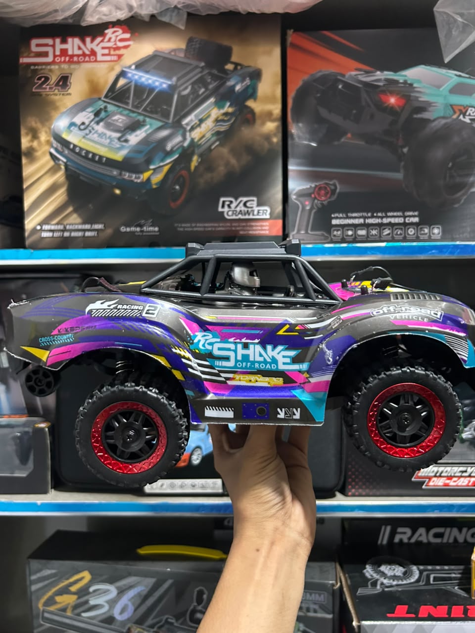 1:14 Hobby Grade RC Short Course Off-Road Truck – 60 km/hr High Speed with LED Light Bar & Digital Proportional Remote