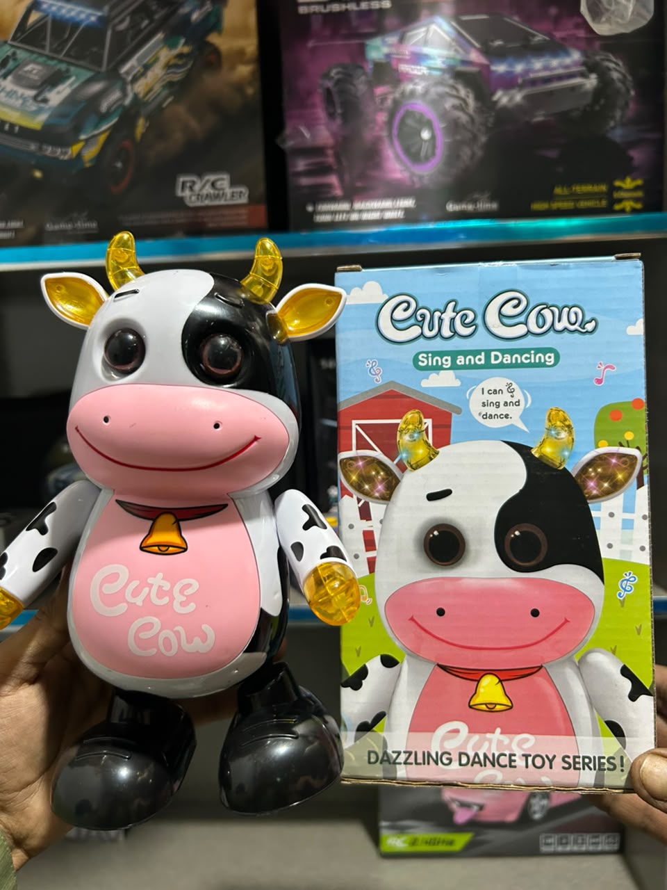 Cute Cow Dancing Musical Toy – Singing & Dancing Musical Cow with LED Lights