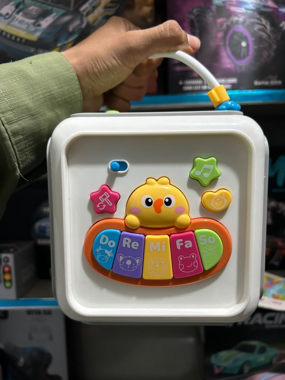 Montessori Busy Cube – 6 in 1 Activity Box with Musical Piano, Shape Sorter, Clock & Gears