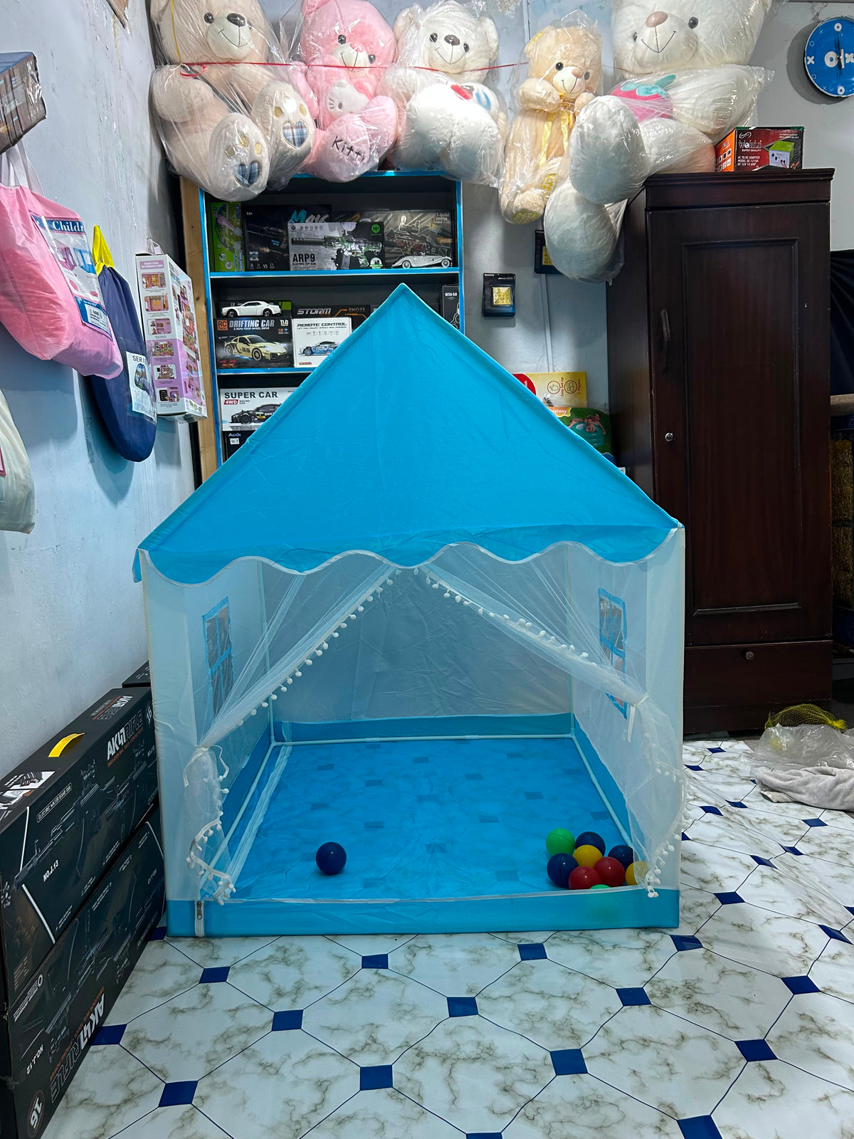 Kids Indoor Game Tent Playhouse – Foldable Kids Play Tent with Carry Bag