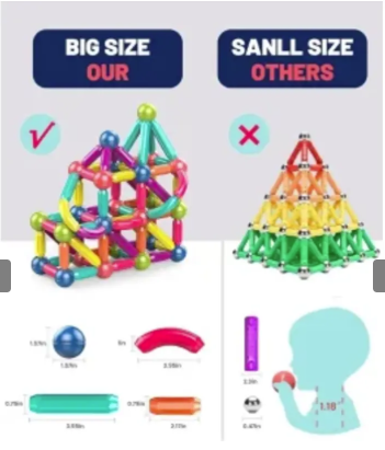 Magnetic Building Blocks Educational Toy 25 Pieces